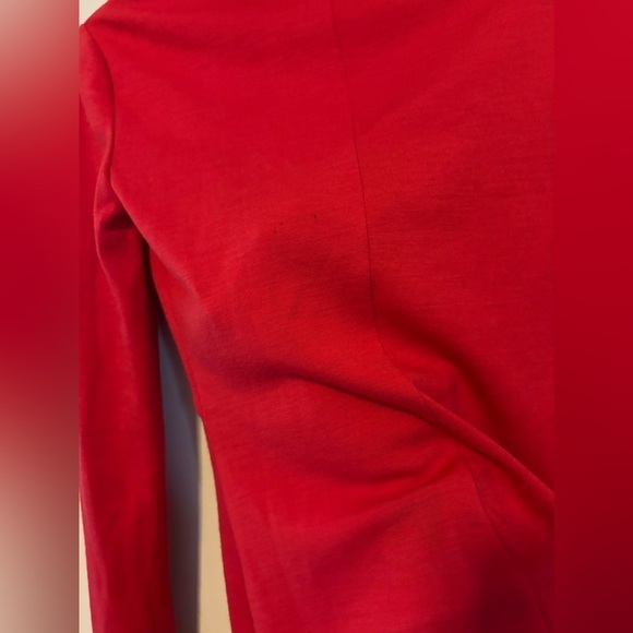 Diane Von Furstenberg | Women's DVF Cloud Twist Dress Red Wool Collared Mini | 4 - Picture 9 of 11